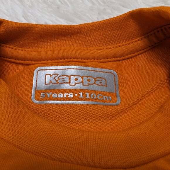 Kappa Unisex Crew Neck Orange with Black Pullover Loopknit  Sweatshirt NWOT - Picture 3 of 11